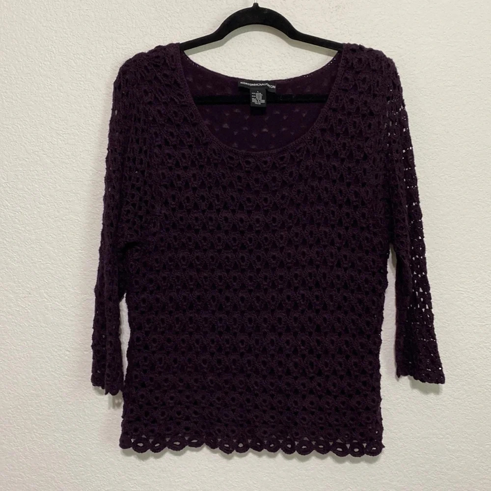 Norton McNaughton Crochet Sweater